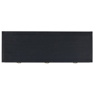 Safavieh Sadie Three Drawer Console Table Slim Entryway Storage with Bold Painted Finish Navy CNS9201A