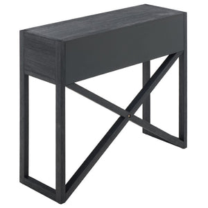 Safavieh Sadie Three Drawer Console Table Slim Entryway Storage with Bold Painted Finish Navy CNS9201A