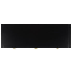 Safavieh Sadie Three Drawer Console Table Slim Entryway Storage with Bold Painted Finish Black CNS9201C