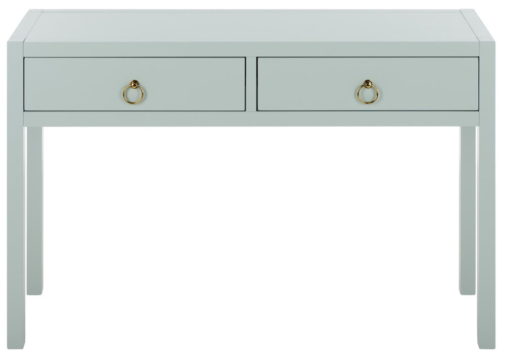 Safavieh Moya Two Drawer Console Table Powder Blue Finish for Entryway Hallway or Sofa Light Blue CNS9202A