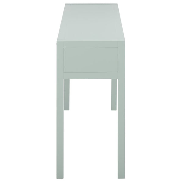 Safavieh Moya Two Drawer Console Table Powder Blue Finish for Entryway Hallway or Sofa Light Blue CNS9202A