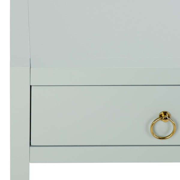 Safavieh Moya Two Drawer Console Table Powder Blue Finish for Entryway Hallway or Sofa Light Blue CNS9202A