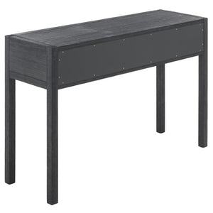 Safavieh Moya Two Drawer Console Table Powder Blue Finish for Entryway Hallway or Sofa Navy CNS9202B