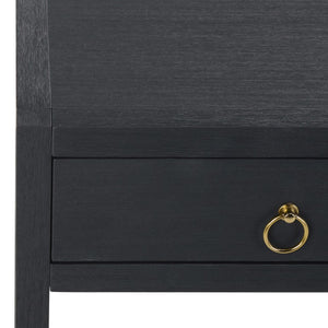 Safavieh Moya Two Drawer Console Table Powder Blue Finish for Entryway Hallway or Sofa Navy CNS9202B