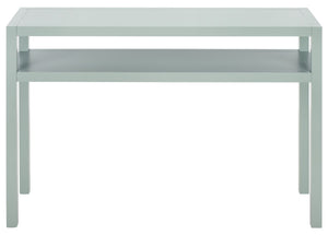 Safavieh Aeryn Slim Console Table with Lower Shelf for Entryway Hallway or Sofa Wall Accent Light Blue CNS9203A