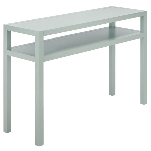 Safavieh Aeryn Slim Console Table with Lower Shelf for Entryway Hallway or Sofa Wall Accent Light Blue CNS9203A