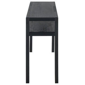 Safavieh Aeryn Slim Console Table with Lower Shelf for Entryway Hallway or Sofa Wall Accent Navy CNS9203B