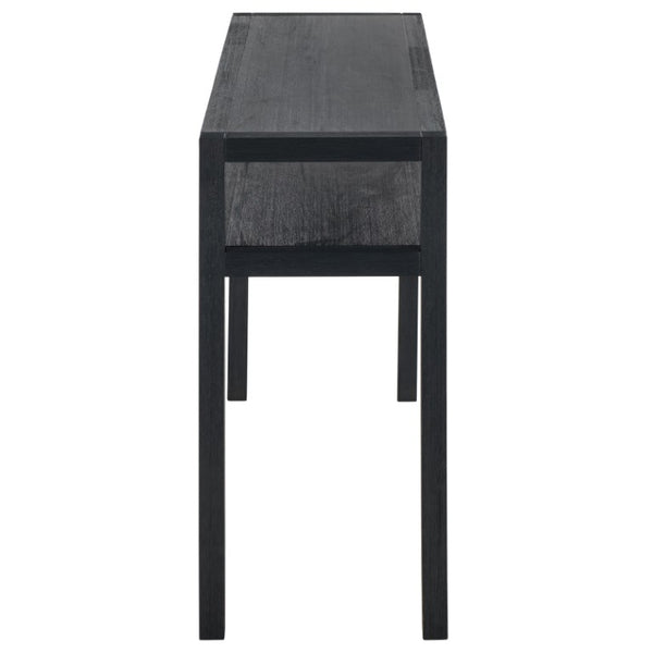 Safavieh Aeryn Slim Console Table with Lower Shelf for Entryway Hallway or Sofa Wall Accent Navy CNS9203B