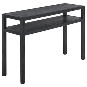 Safavieh Aeryn Slim Console Table with Lower Shelf for Entryway Hallway or Sofa Wall Accent Navy CNS9203B
