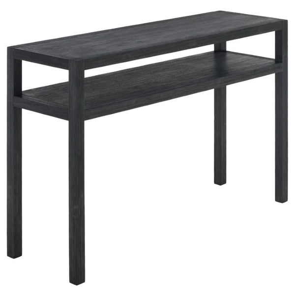 Safavieh Aeryn Slim Console Table with Lower Shelf for Entryway Hallway or Sofa Wall Accent Navy CNS9203B