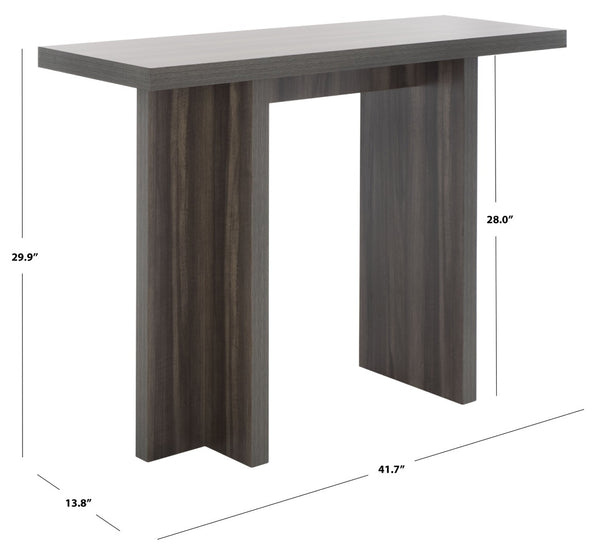 Safavieh Florence Small Console Table – Modern Minimalist Design For Entryways And Narrow Spaces, Stylish Accent Slate Grey CNS9300B