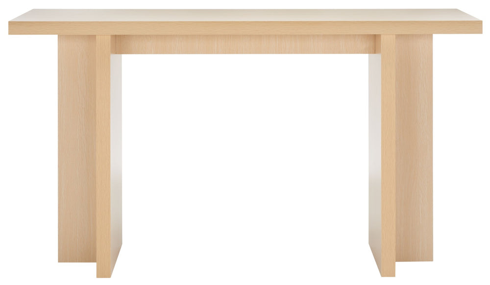 Safavieh Florence Large Console Table - Modern Architectural Design For Entryways, Hallways & Living Spaces Natural CNS9301A