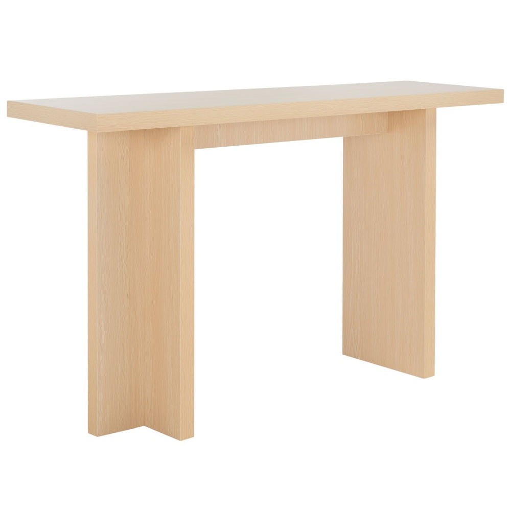 Safavieh Florence Large Console Table - Modern Architectural Design For Entryways, Hallways & Living Spaces Natural CNS9301A
