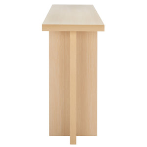 Safavieh Florence Large Console Table - Modern Architectural Design For Entryways, Hallways & Living Spaces Natural CNS9301A