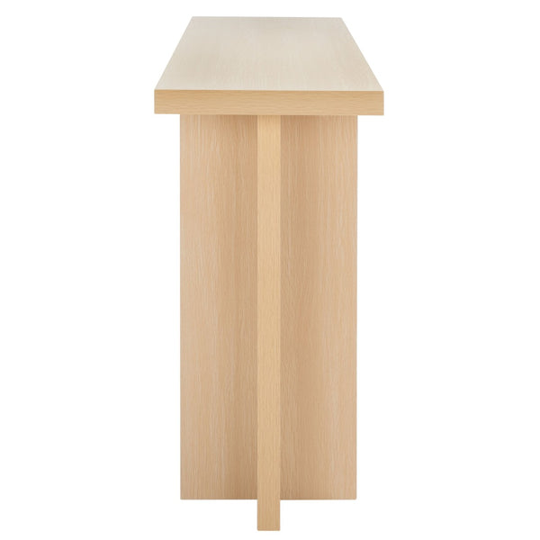 Safavieh Florence Large Console Table - Modern Architectural Design For Entryways, Hallways & Living Spaces Natural CNS9301A