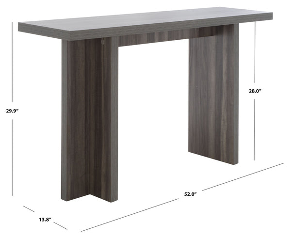 Safavieh Florence Large Console Table - Modern Architectural Design For Entryways, Hallways & Living Spaces Slate Grey CNS9301B
