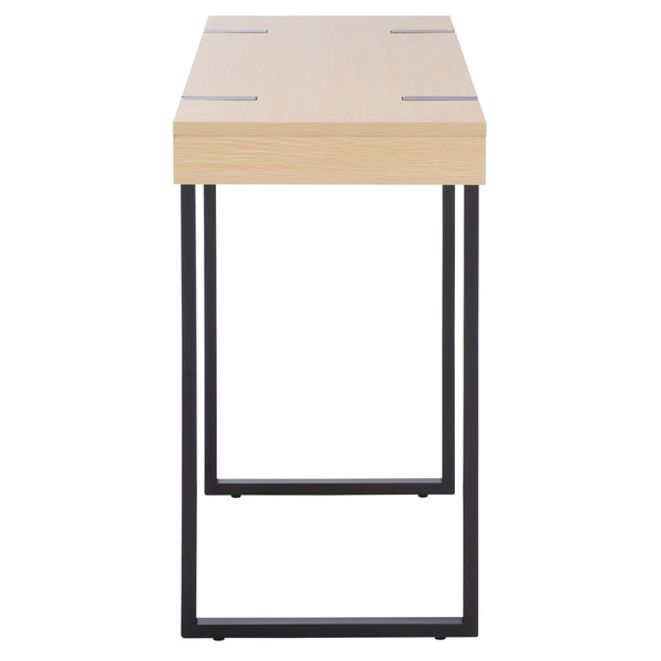 Safavieh Klausner Console Table - Rustic Sand Top With Sleek Black Metal Legs For Modern Home Elegance Sand ,Black Wood ,Metal Cns9302a