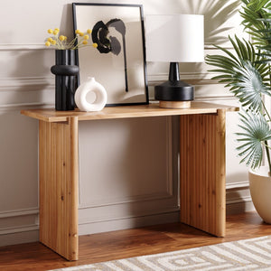 Safavieh Buckley Console Table: Rustic Charm Meets Modern Utility For Stylish Entryways And Living Spaces Natural CNS9704A