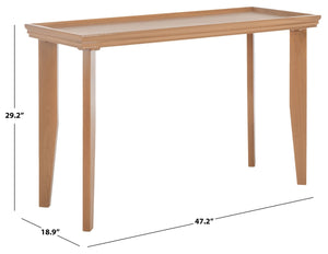 Safavieh Naios Console Table – Elegant Modern Design With Curved Legs For Entryway Or Living Room Style Sand CNS9706C