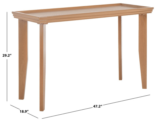 Safavieh Naios Console Table – Elegant Modern Design With Curved Legs For Entryway Or Living Room Style Sand CNS9706C