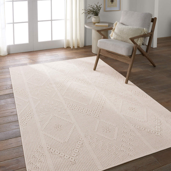 Jaipur Living Vibe by Jaipur Living Cream Medallion Polypropylene Rug for Patio or Entryway 2' x 3' RUG157309