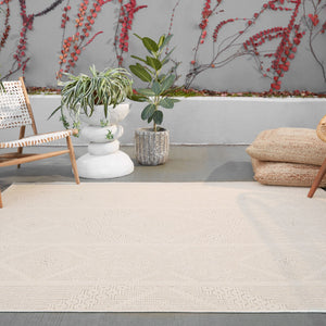 Jaipur Living Vibe by Jaipur Living Cream Medallion Polypropylene Rug for Patio or Entryway 2' x 3' RUG157309