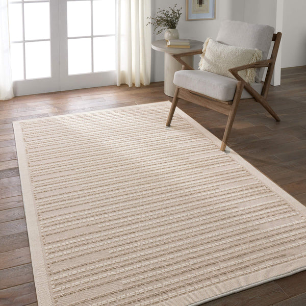 Jaipur Living Vibe by Jaipur Living Theorem Striped Polypropylene Rug for Indoor Outdoor Spaces 3' x 8' RUG157316