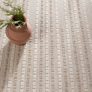Jaipur Living Vibe by Jaipur Living Theorem Striped Polypropylene Rug for Indoor Outdoor Spaces 3' x 8' RUG157316