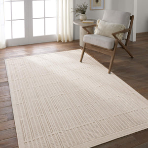 Jaipur Living Vibe by Jaipur Living Quantum Polypropylene Striped Indoor Outdoor Rug for Patio Entry 3' x 8' RUG157322
