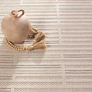 Jaipur Living Vibe by Jaipur Living Quantum Polypropylene Striped Indoor Outdoor Rug for Patio Entry 3' x 8' RUG157322
