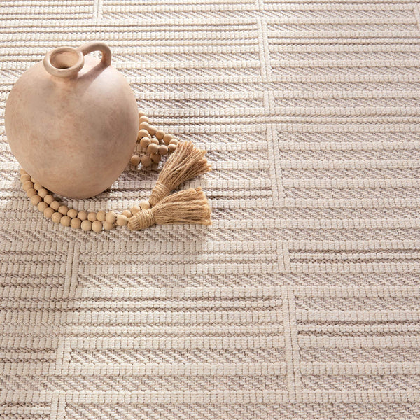 Jaipur Living Vibe by Jaipur Living Quantum Polypropylene Striped Indoor Outdoor Rug for Patio Entry 3' x 8' RUG157322