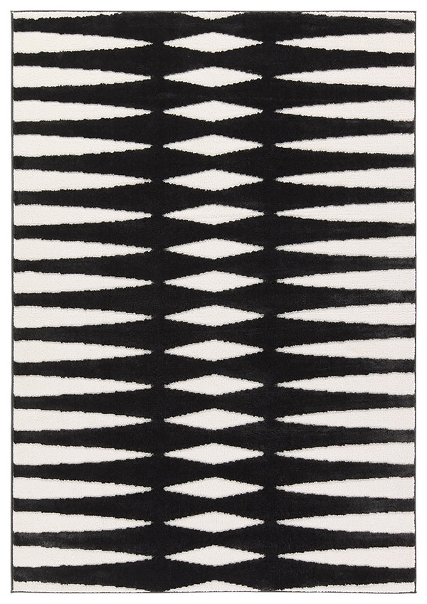 Jaipur Living Calix By Nikki Chu Apyre Cnu01 Powerloomed Machinemade 70% Polypropylene 30% Polyester Geometric Geometric Indoor Rug Black, White 70% Polypropylene 30% Polyester Rug159547