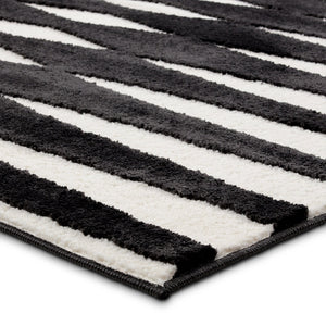 Jaipur Living Calix By Nikki Chu Apyre Cnu01 Powerloomed Machinemade 70% Polypropylene 30% Polyester Geometric Geometric Indoor Rug Black, White 70% Polypropylene 30% Polyester Rug159547