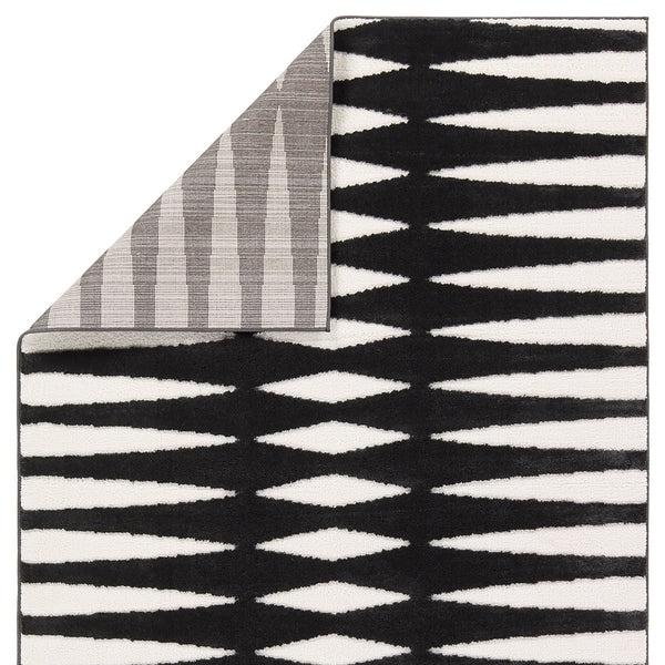 Jaipur Living Calix By Nikki Chu Apyre Cnu01 Powerloomed Machinemade 70% Polypropylene 30% Polyester Geometric Geometric Indoor Rug Black, White 70% Polypropylene 30% Polyester Rug159547