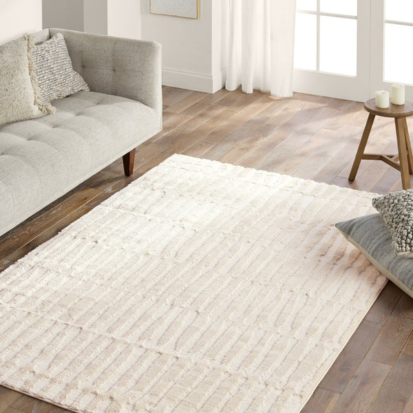 Jaipur Living Calix By Nikki Chu Terza Cnu02 Powerloomed Machinemade 70% Polypropylene 30% Polyester Contemporary Stripes Indoor Rug Ivory 70% Polypropylene 30% Polyester Rug159549
