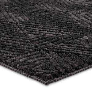 Jaipur Living Calix By Nikki Chu Ziazan Cnu04 Powerloomed Machinemade 70% Polypropylene 30% Polyester Geometric Geometric Indoor Rug Black 70% Polypropylene 30% Polyester Rug159565