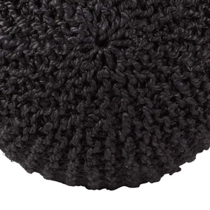 Jaipur Living Vibe by Jaipur Living Azene Handwoven Jute Cylinder Pouf for Boho or Coastal Rooms Black ACF100006
