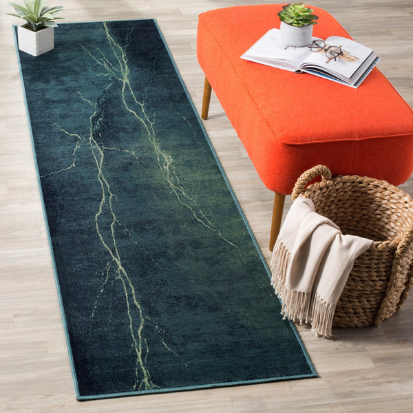 Safavieh Constellation Vintage Power Loomed Area Rug – Stylish Abstract Design For Contemporary Spaces Turquoise ,Multi 67.7% Viscose,20.6% Polyester,11.8% Cotton Cnv748-2224-3