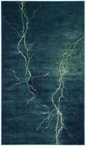 Safavieh Constellation Vintage Power Loomed Area Rug – Stylish Abstract Design For Contemporary Spaces Turquoise ,Multi 67.7% Viscose,20.6% Polyester,11.8% Cotton Cnv748-2224-3