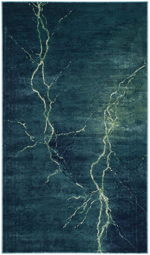 Safavieh Constellation Vintage Power Loomed Area Rug – Stylish Abstract Design For Contemporary Spaces Turquoise ,Multi 67.7% Viscose,20.6% Polyester,11.8% Cotton Cnv748-2224-3