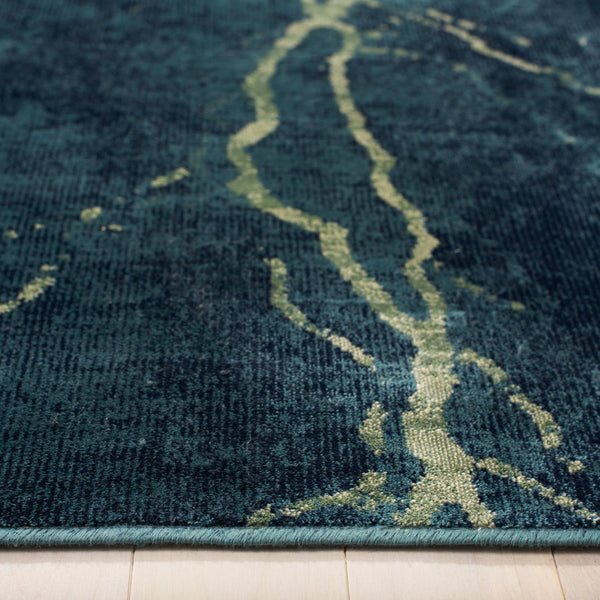 Safavieh Constellation Vintage Power Loomed Area Rug – Stylish Abstract Design For Contemporary Spaces Turquoise ,Multi 67.7% Viscose,20.6% Polyester,11.8% Cotton Cnv748-2224-3
