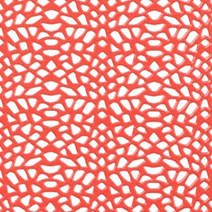 English Elm Oia Commercial-Grade Steel Patio Arm Chair with Decorative Rain Flower Pattern for Indoor & Outdoor Use Coral CO-2-RED-GG