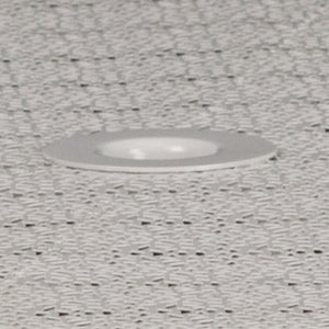 English Elm Oia Commercial-Grade Steel Patio Table with Elegant Rain Flower Top and Umbrella Hole for Any Setting Light Gray 35.25" Round CO-7-SIL-GG