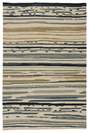 Jaipur Living Lauren Wan Jaipur Living Abstract Brushstroke Polypropylene Indoor Outdoor Runner Rug 3'6"X5'6" RUG101281