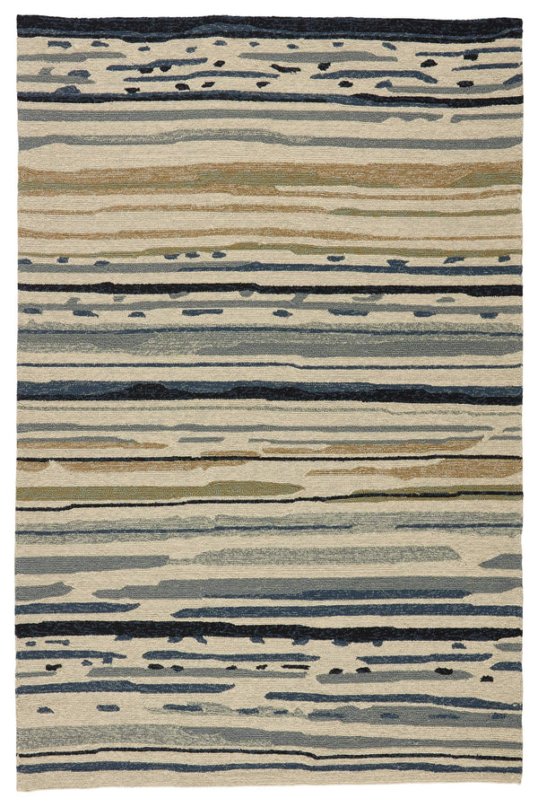 Jaipur Living Lauren Wan Jaipur Living Abstract Brushstroke Polypropylene Indoor Outdoor Runner Rug 3'6"X5'6" RUG101281