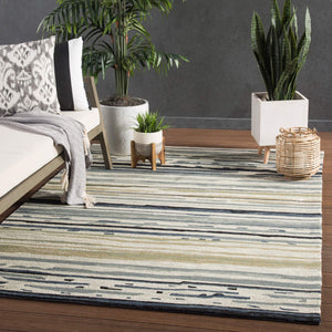 Jaipur Living Lauren Wan Jaipur Living Abstract Brushstroke Polypropylene Indoor Outdoor Runner Rug 3'6"X5'6" RUG101281