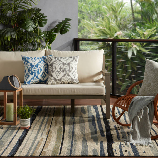 Jaipur Living Lauren Wan Jaipur Living Abstract Brushstroke Polypropylene Indoor Outdoor Runner Rug 3'6"X5'6" RUG101281