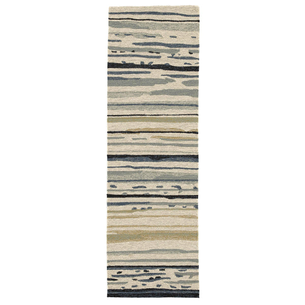 Jaipur Living Lauren Wan Jaipur Living Abstract Brushstroke Polypropylene Indoor Outdoor Runner Rug 2'6"X8' RUG101284