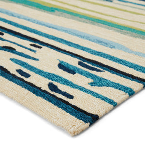 Jaipur Living Colours Sketchy Lines Co19 Tufted Handmade 100% Polypropylene Contemporary Stripes Outdoor Rug Blue, Green 100% Polypropylene, 100% Polypropylene Rug117549
