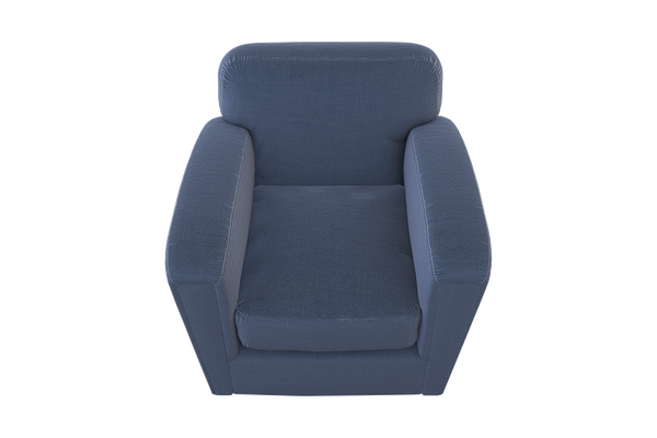 Moss Home Coco Chair - Modern Classic Club Chair Redefined For Ultimate Comfort And Timeless Elegance Indigo 54% Polyester 36% Viscose 10% Linen Coco-cha-33-offind
